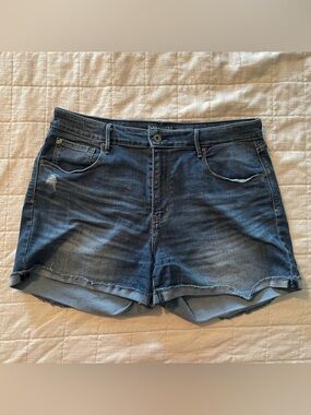 Denizen from Levi's Dark Blue Distressed Women’s Denim Shorts Size 12 32